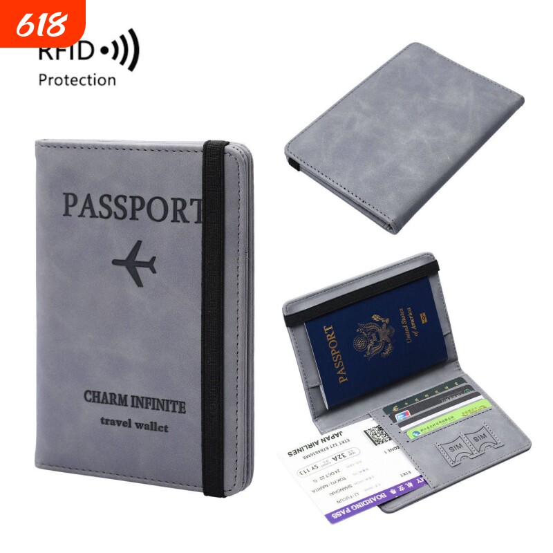 护照包防盗刷出国证件包绑带多功能passport护照保护套多卡位卡包