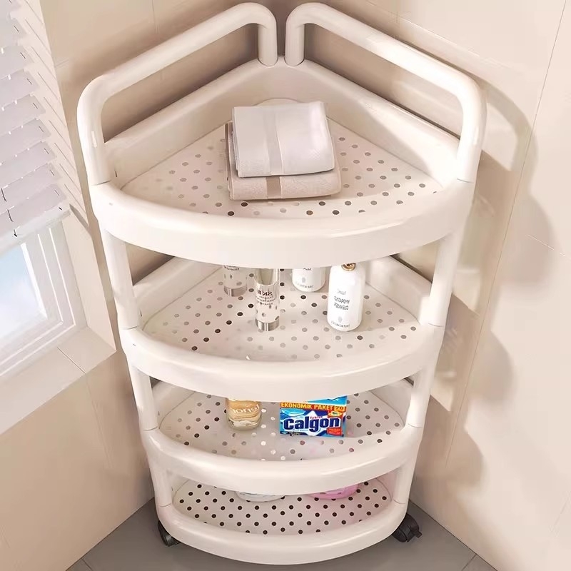 浴室置物架落地多功能2025卫生间三角收纳架转角储物架多层洗脸盆