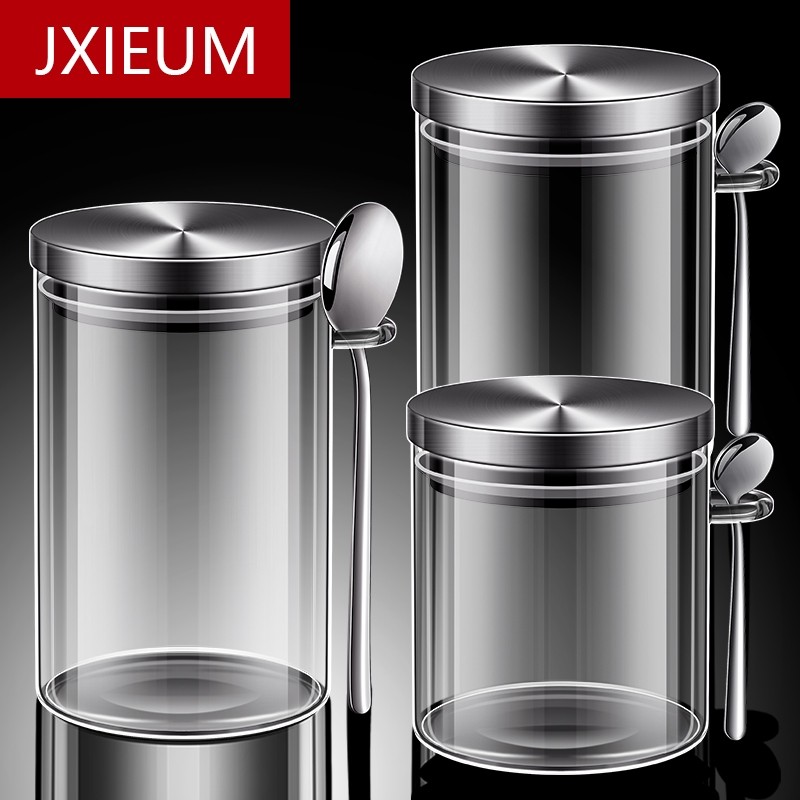 德国维艾糖罐白糖储存罐家用储物厨房装砂糖密封玻璃罐子红糖冰糖