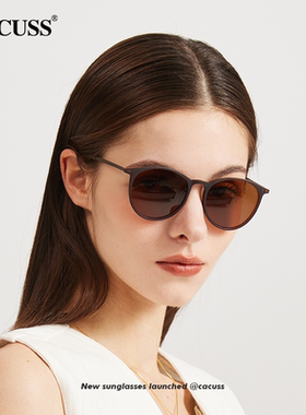 CACUSS防晒墨镜女超轻显脸小