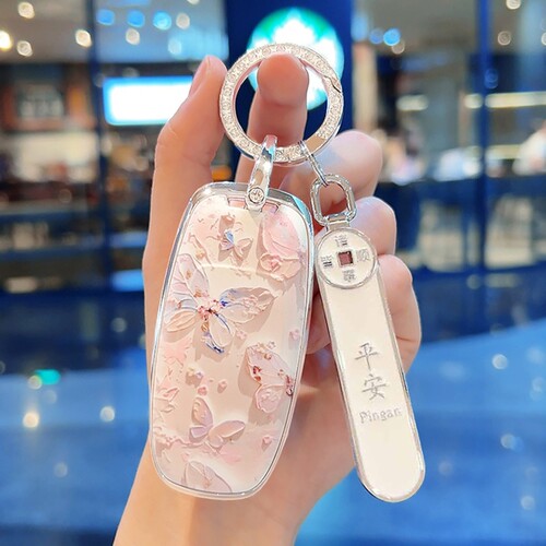 新款奥迪A6L钥匙套A3/A7L汽车内饰包q7 q8保护壳a8 q4扣链q6精致