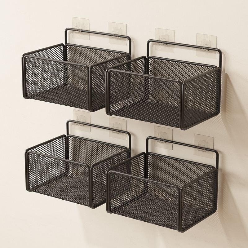 卫生间置物架免打孔墙上收纳神器壁挂式挂篮浴室洗衣机架子分层