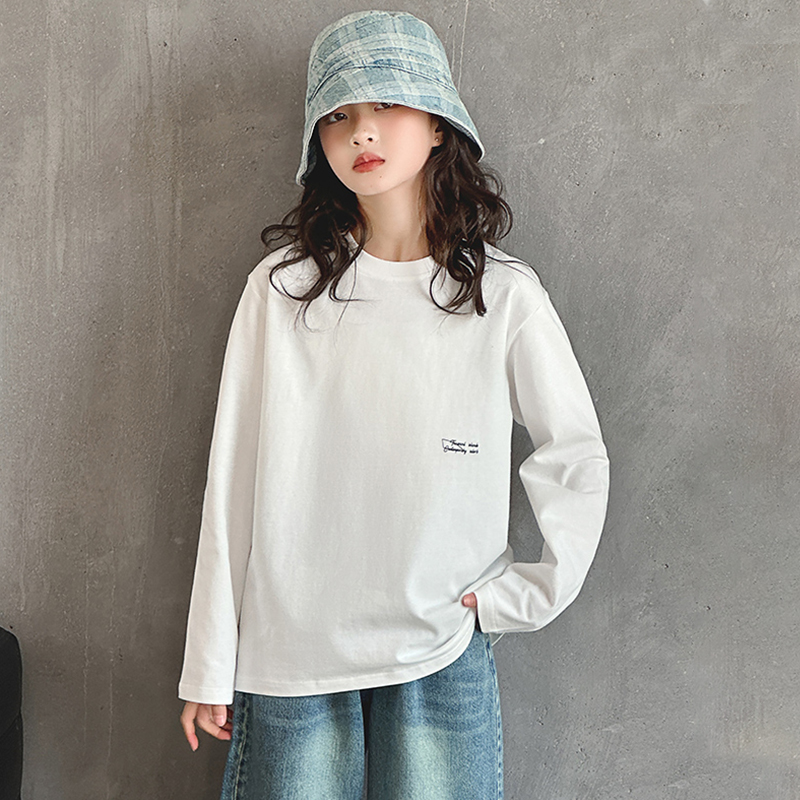 女童纯棉长袖T恤秋季新款