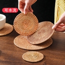 隔热垫子藤编家用防烫锅垫碗垫耐高温餐桌垫耐热盘子垫杯垫茶壶托