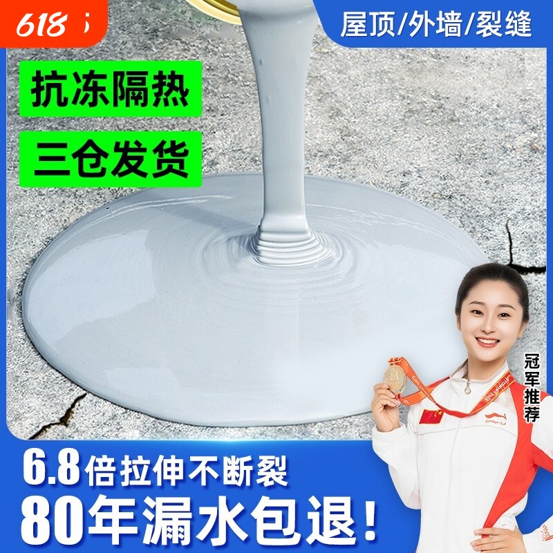 屋顶防水补漏材料房顶裂缝渗水专用涂料楼顶漏水外墙防晒防漏地面