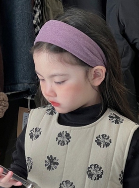 韩系紫色2026新款宽边发箍儿童碎发不勒头女孩发饰女童头饰头箍女