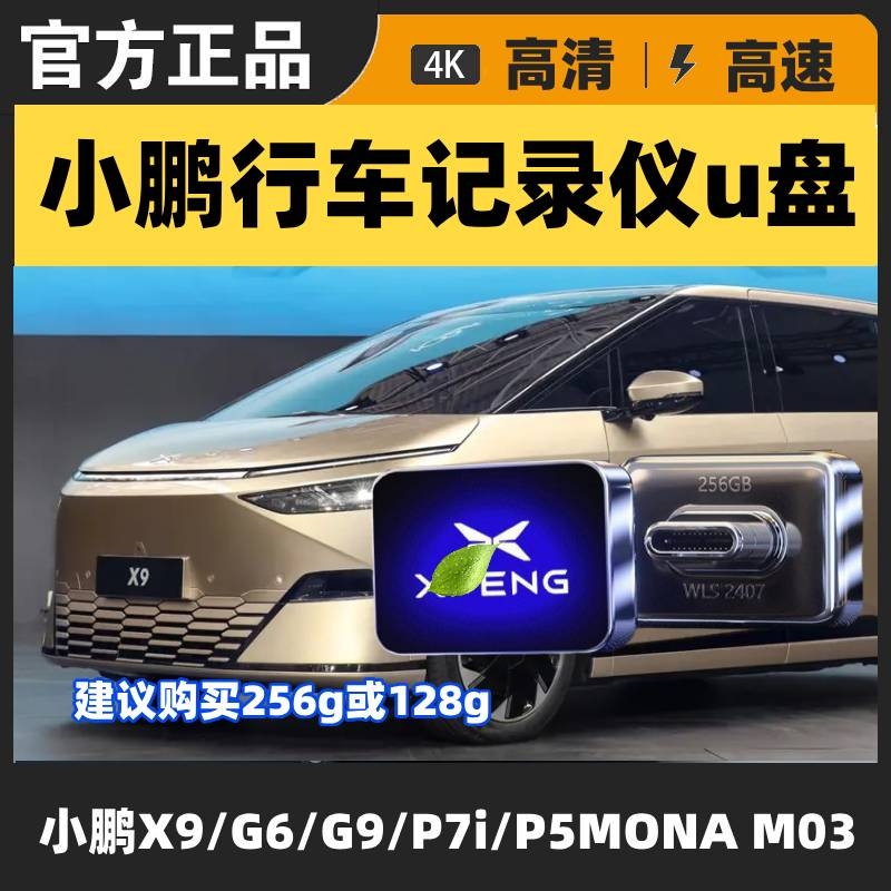 适用小鹏行车记录仪U盘P7i/X9/P5/G6/G9/MO3哨兵模式专用高速优盘