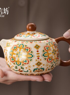 汝窑敦煌西施茶壶泡茶单壶