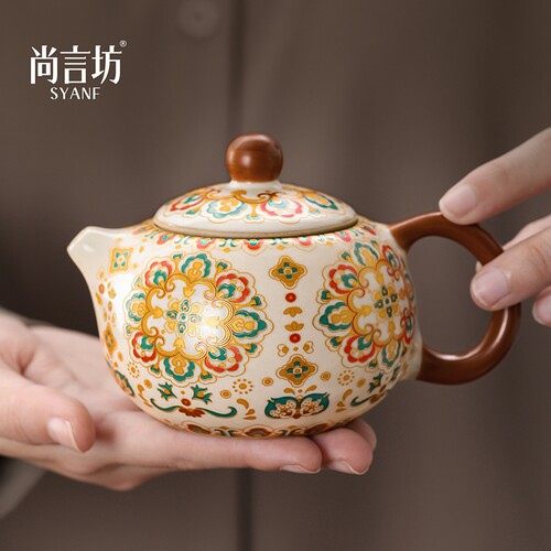 汝窑敦煌西施茶壶泡茶单壶