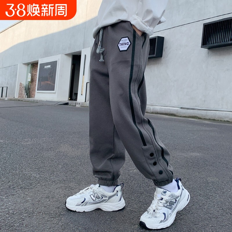 儿童男童运动裤裤子男孩宽松卫裤秋冬季2025新款中大童秋装休闲裤