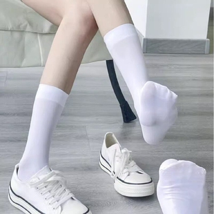 过膝袜小腿袜日系jk袜子女夏薄款短袜天鹅绒中筒袜学生凉袜女
