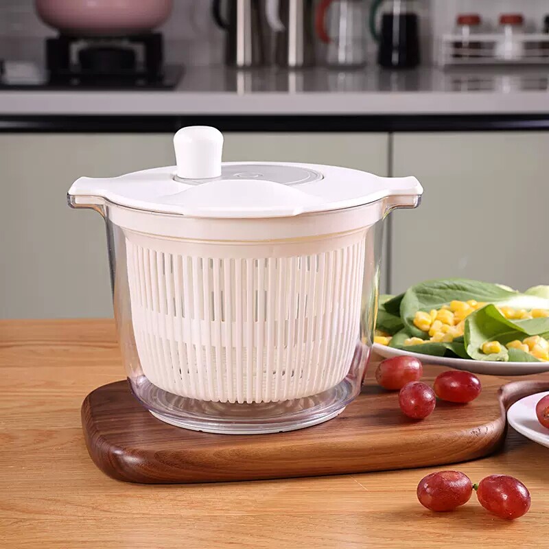 日本厨房沙拉蔬菜脱水器手摇甩干机洗菜沥水篮洗菜盆洗菜神器蔬果