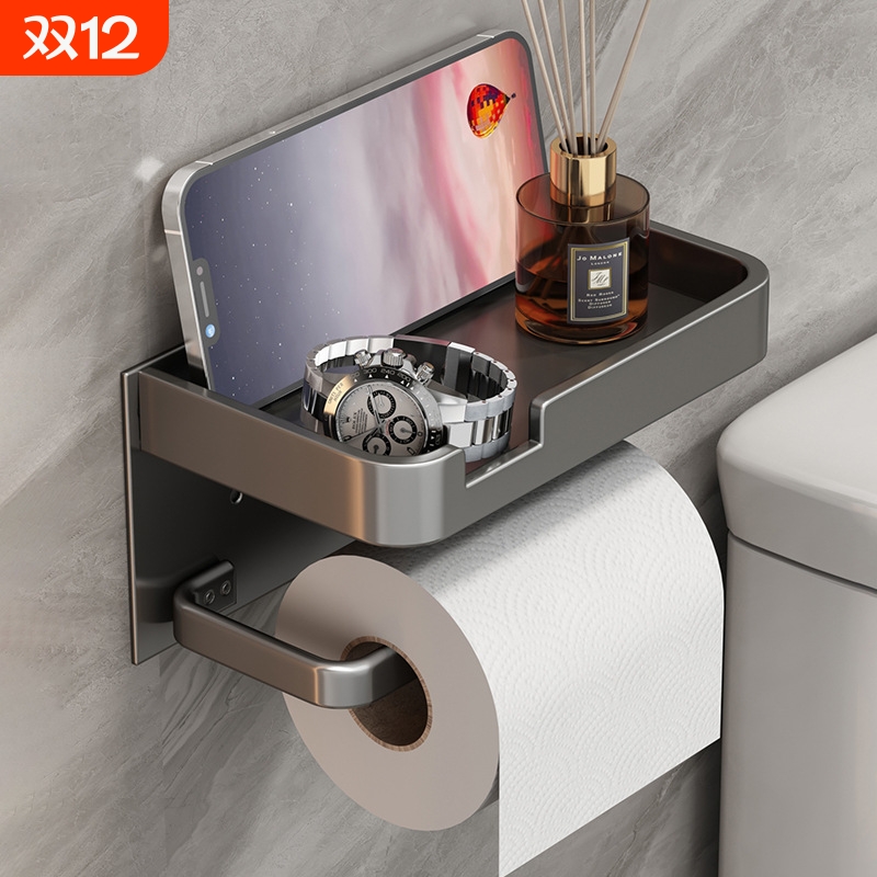 免打孔卫生间纸巾盒壁挂式厕所抽纸盒浴室厕纸架洗手间卷纸置物架