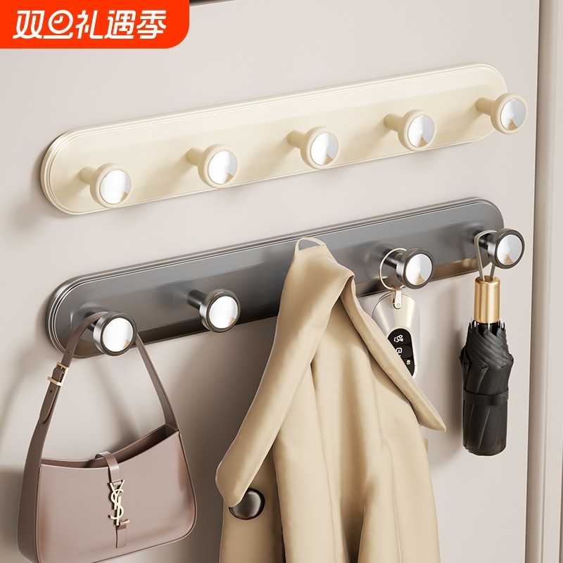 吸盘入户门挂钩免打孔衣柜卫生间门后挂衣服墙上挂衣神器承重玄关