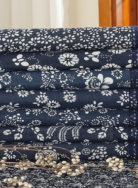 乌镇民宿国风蓝印花长方形餐桌布博物馆画室青花瓷碎花茶几台垫布