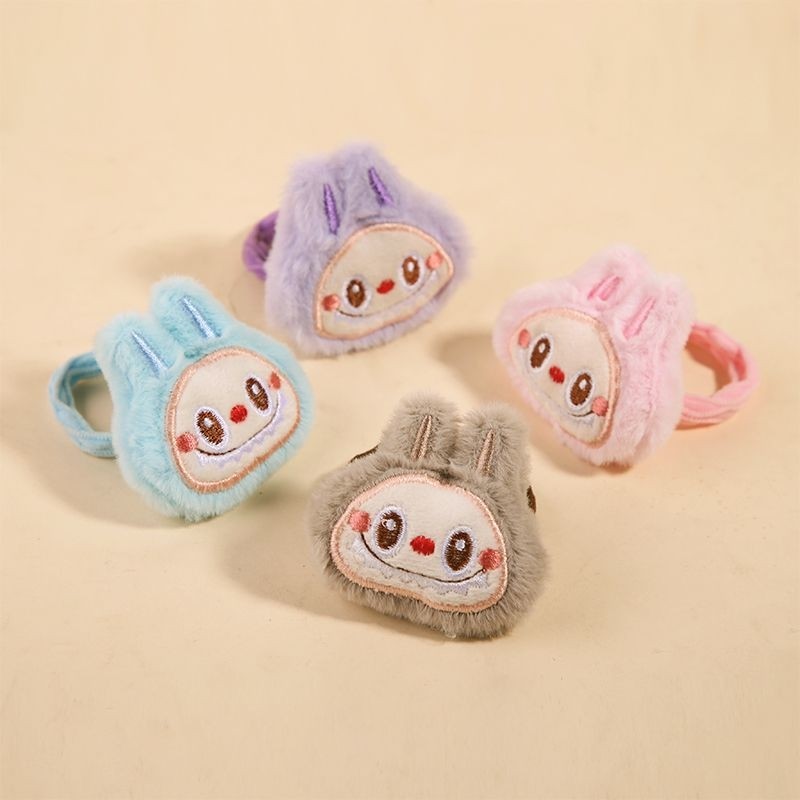 过年扎头发拉布发圈儿童可爱皮筋不伤发头绳发绳女孩发饰紫色粉色