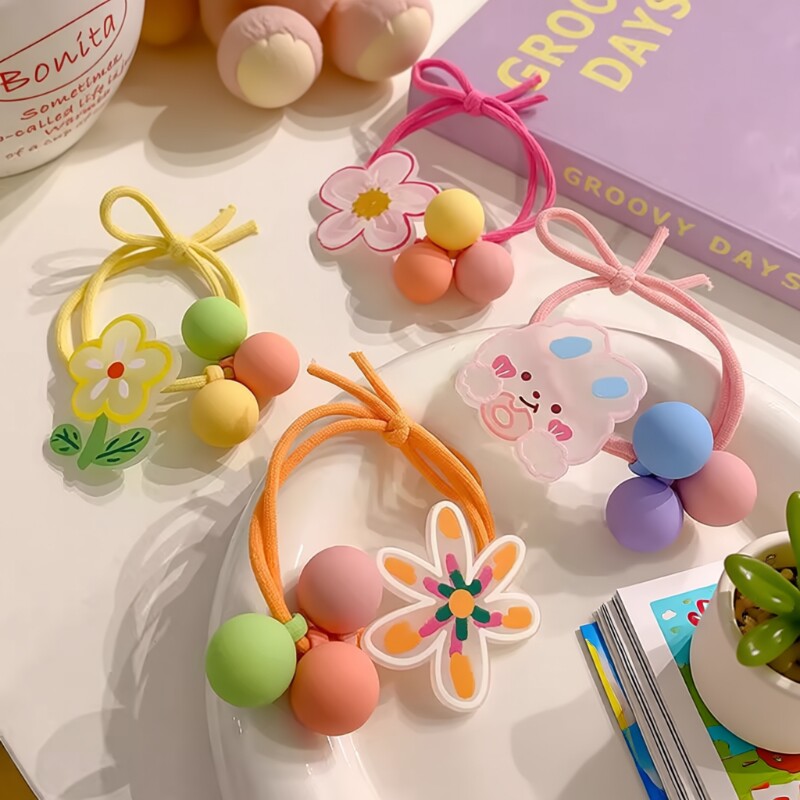 儿童皮筋头绳小女孩扎头发高弹力发圈发饰女童不伤发可爱发绳头饰