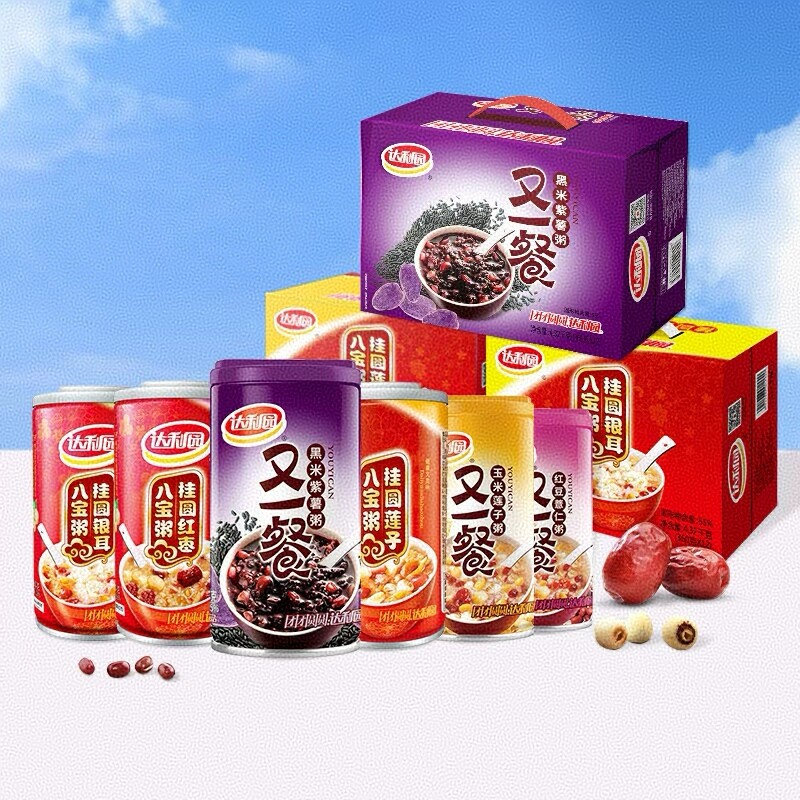 达利园八宝粥360g*12整箱营养早餐速食正品红豆黑米桂圆莲子紫薯图片