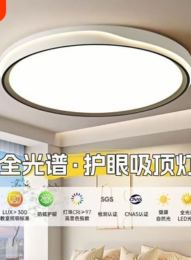 全光谱护眼卧室灯2026年新款客厅灯现代简约LED吸顶灯房间主卧灯