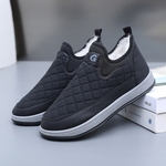 中老年一脚蹬防滑雪地靴防寒保暖爸爸鞋加绒加厚老北京布鞋男棉鞋