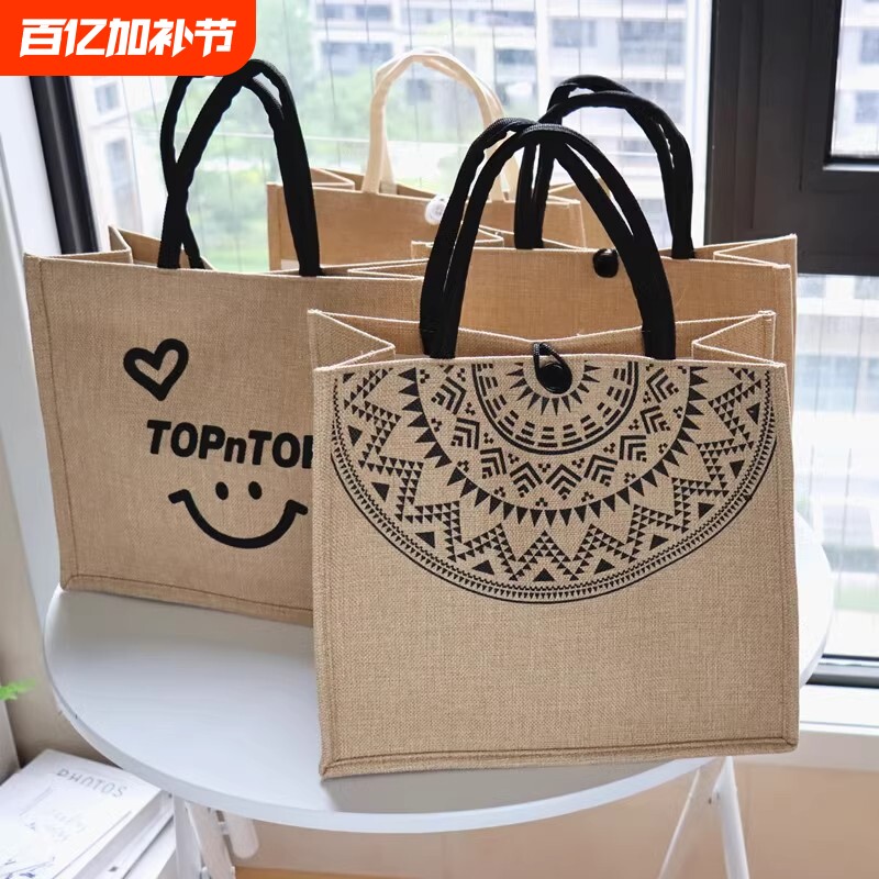 帆布包包大容量麻布手提袋女妈咪包上班通勤托特包手提包购物袋