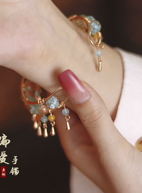 小红书古风手链敦煌飞天手镯手工异域国风流苏超仙搭配配饰偏爱镯