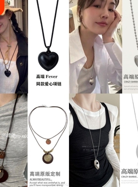 Fever黑色爱心项链|超3000次加购