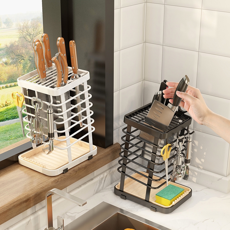 刀架置物架2025新款厨房家用台面多功能放刀具一体刀座菜刀收纳架