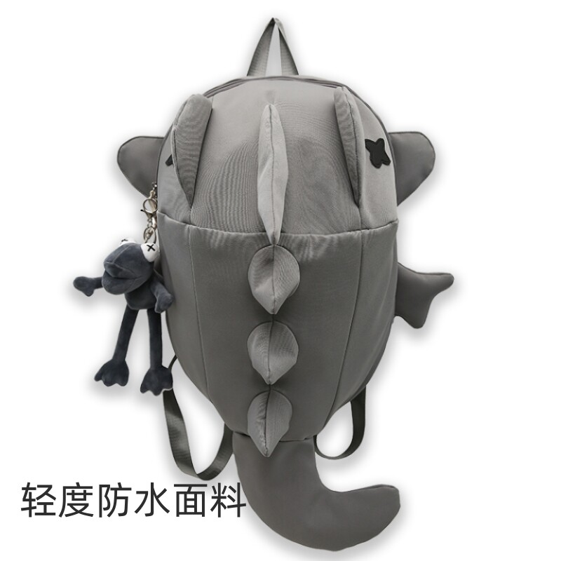 骑行双肩包男书包鲨鱼背包女头盔包摩托车全盔半盔防水平板可装