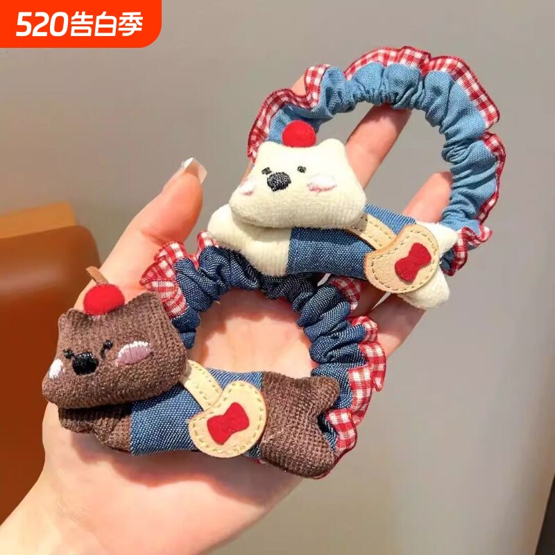 女童苹果小狗丸子头小肠发圈儿童扎头发皮筋高弹力头绳小女孩发绳