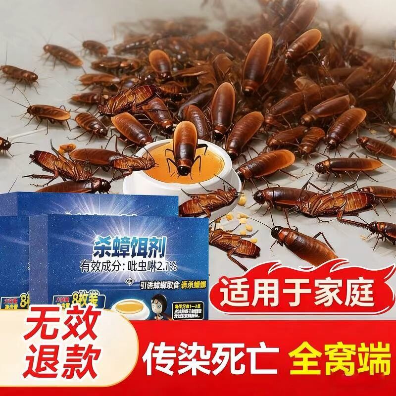 灭蟑螂药家用无毒全窝端正品贴墙强效第一名虫卵双杀餐厅专除胶饵