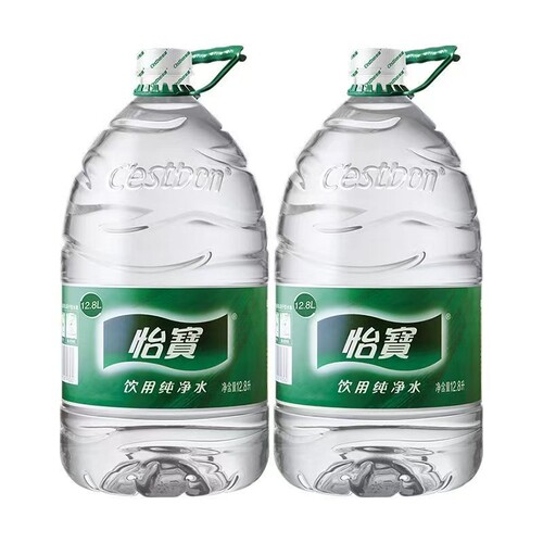怡宝纯净水饮用桶装水12.8L家用泡茶煮饭大实惠一次性桶包邮瓶装