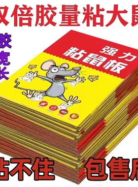 老鼠粘强力粘鼠板捕鼠神器强力胶粘大老鼠贴一窝端超强厨房家用贴
