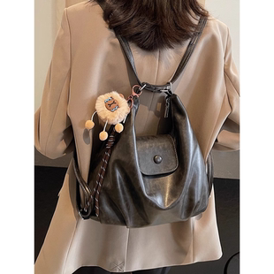 瑶晓鱼复古大包包女2025冬季 单肩斜挎包双肩包 大容量托特包韩版