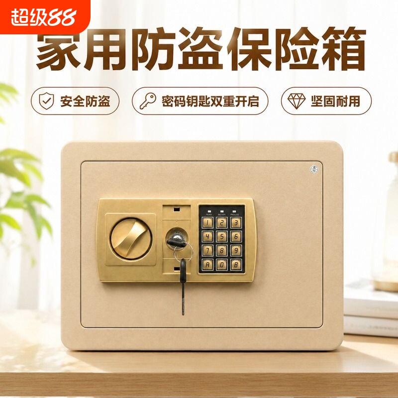 全钢保险柜存钱罐电子密码图片