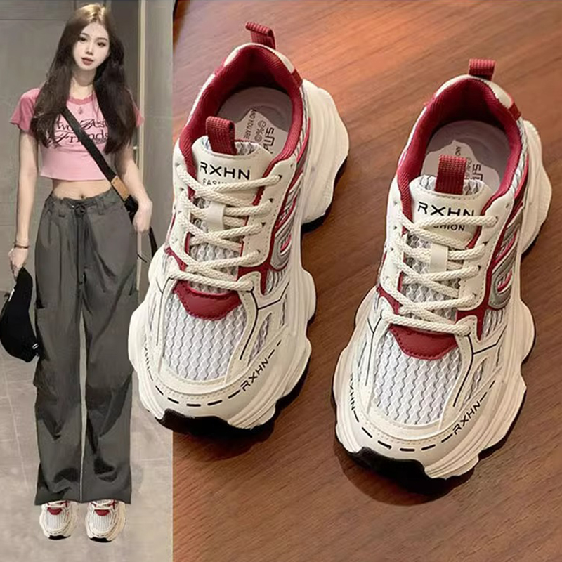 老爹鞋女鞋子2024新款爆款春秋百搭小白鞋增高厚底炸街休闲运动鞋