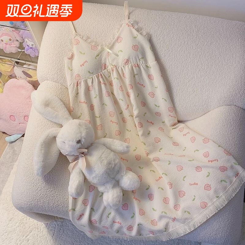 纯欲睡裙夏季女吊带胸垫睡衣夏天甜美可爱春秋款家居服新款上新