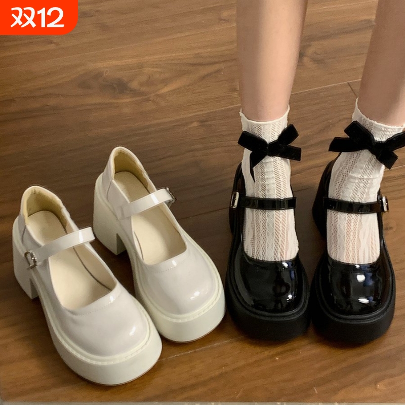 甜酷粗跟高跟小皮鞋|千人回购