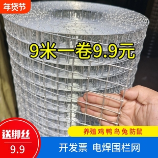 护栏养鸡鸭鹅围栏钢丝网镀锌隔离护栏防鼠养殖抹墙栅栏鸡笼圈地