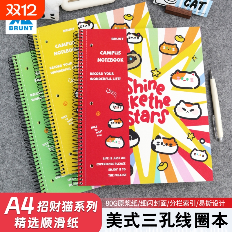 BRUNT细闪线圈笔记本A4联名款
