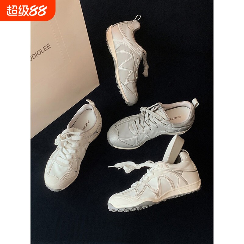 葡萄妈studiolee 增高5cm~ 圆头拼接系带运动鞋老爹德训阿甘鞋女图片