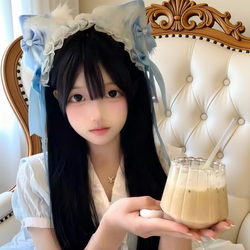 洛丽塔cosplay猫耳朵猫娘兽耳发带KC头饰发夹发饰蓝色蕾丝粉