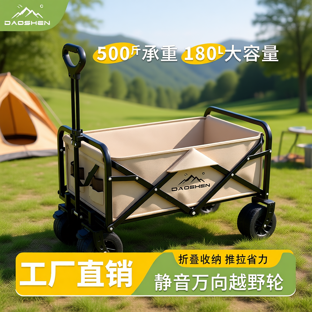 户外露营折叠拉杆车|千人加购
