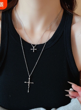 跨境欧美金属十字架项链