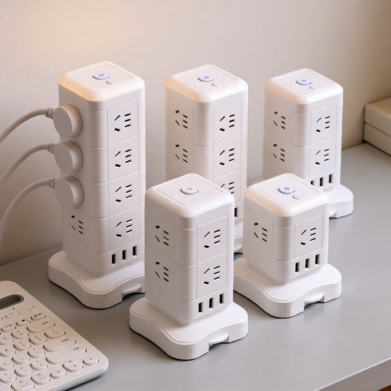 桌面插排立式魔方插座面板多孔带USB充电无线充多功能插线板转换