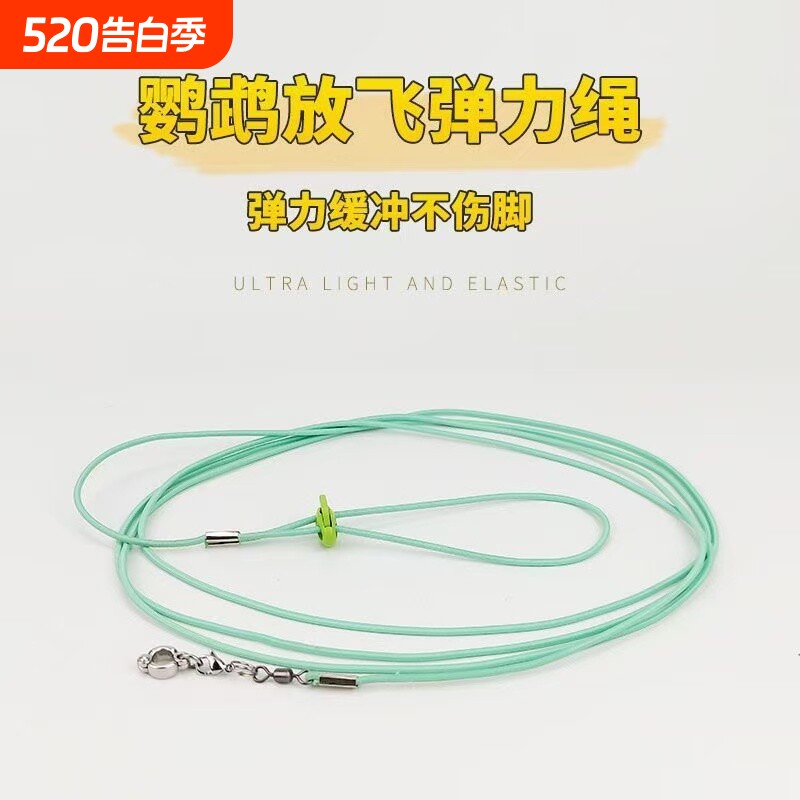 2米鹦鹉放飞绳超轻遛鸟牵引弹力绳户外不伤脚训练绳虎皮牡丹玄凤3
