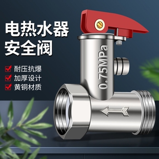 全铜加厚电热水器安全阀家用泄压阀单向止回减压阀排气阀通用配件