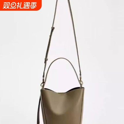 Za家女包2025秋冬新品时尚百搭单肩斜挎包高级小众设计水桶子母包