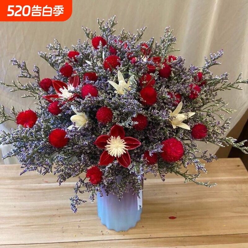 云南新品干花鸿运当头花开富贵欧式风格典雅客厅玄关装饰