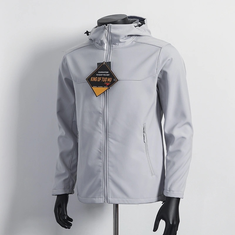 2025秋冬季新款抓绒外套男户外休闲运动修身开衫夹克外防水内胆